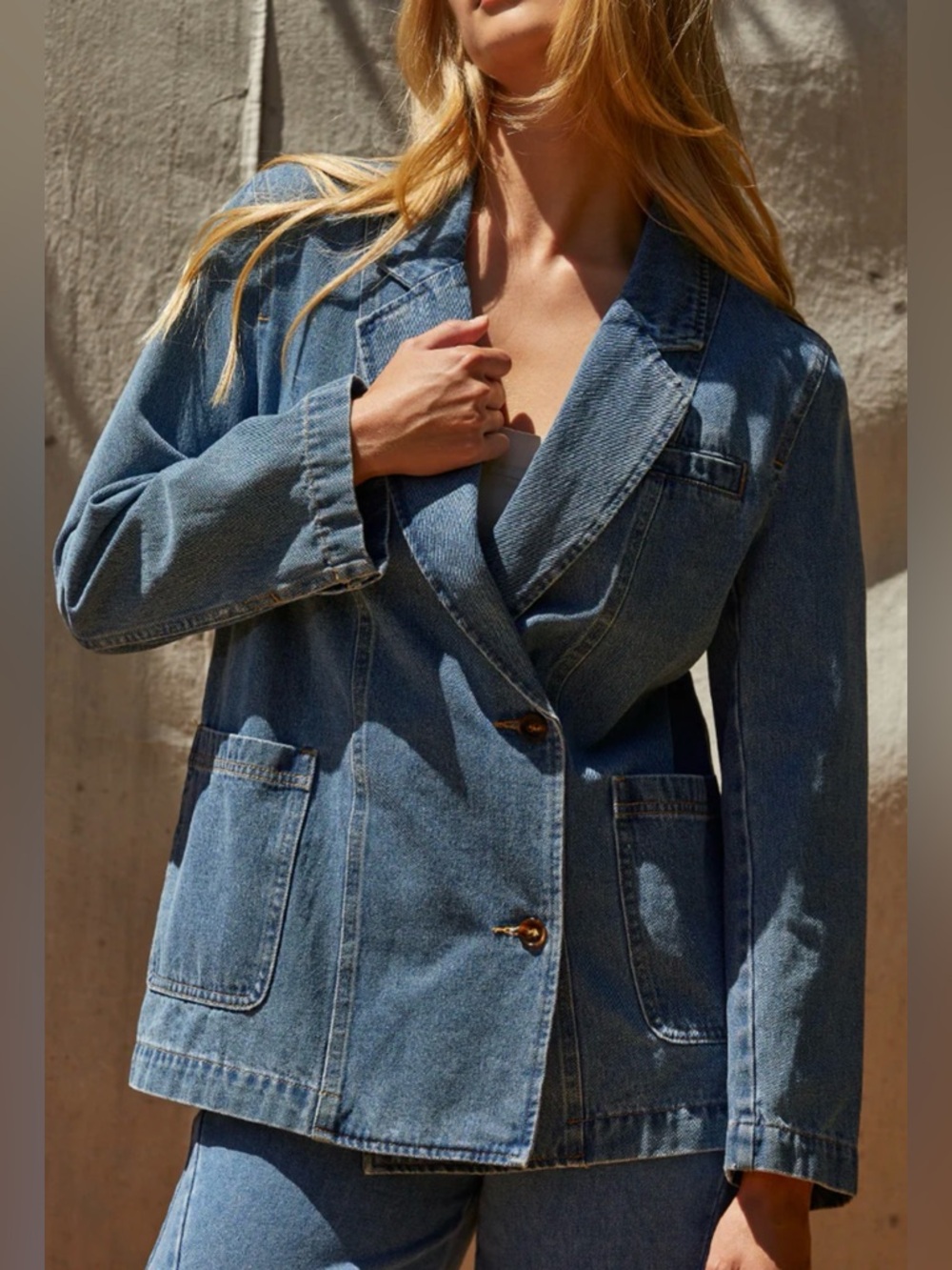 MNG Denim Blazer Jacket